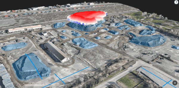 3D Extracted Pile in Kespry CLoud