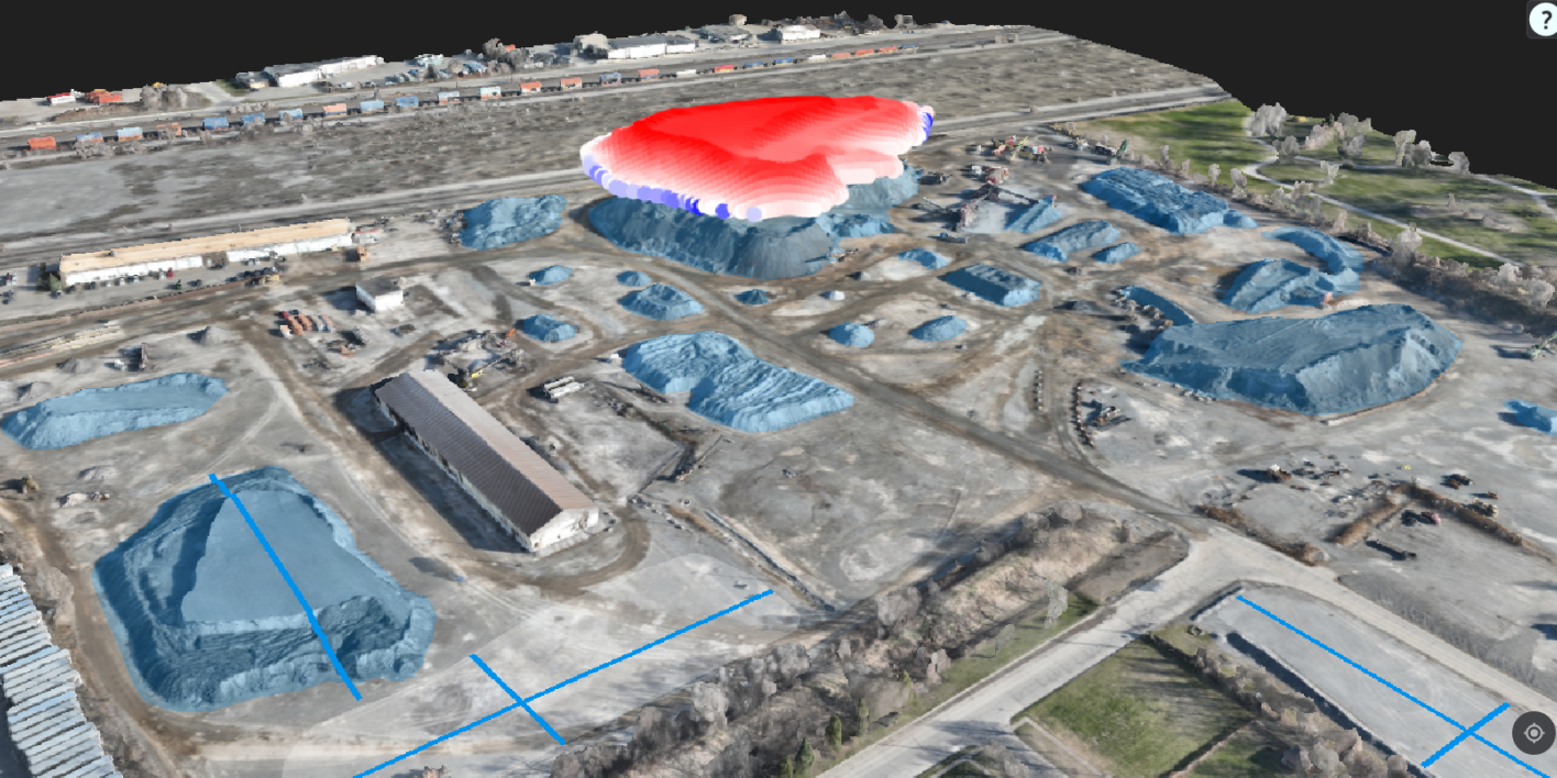 3D Extracted Pile in Kespry CLoud